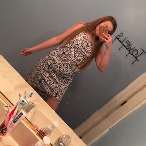 blue and white summer dress